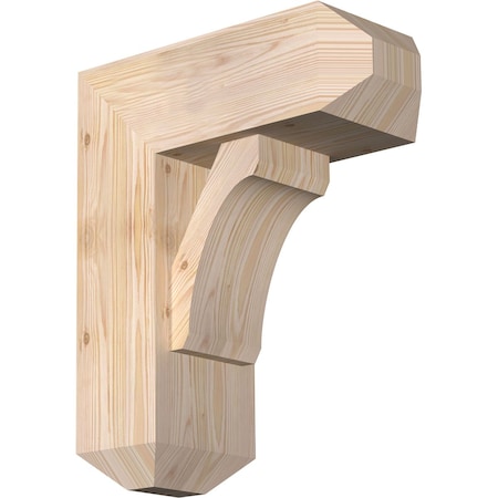Ekena Millwork Legacy Craftsman Smooth Bracket w/ Offset Brace, Douglas Fir, 7 1/2"W x 18"D x 22"H BKT0806X18X22LEC04SDF